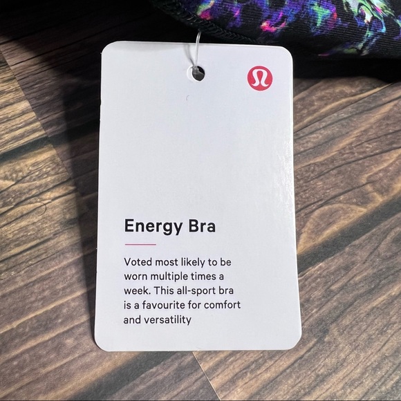 Lululemon Energy Bra Luxtreme NWT Size 4 Black Blue SMMI *Limited Edition* - Picture 8 of 14